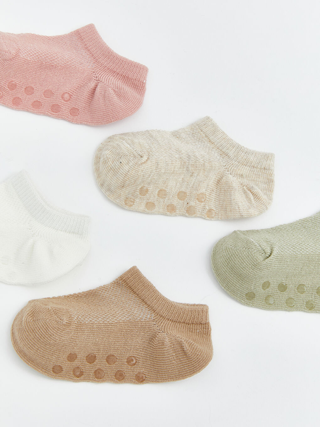 Pembe Kız Bebek Patik Çorap 5'li-2