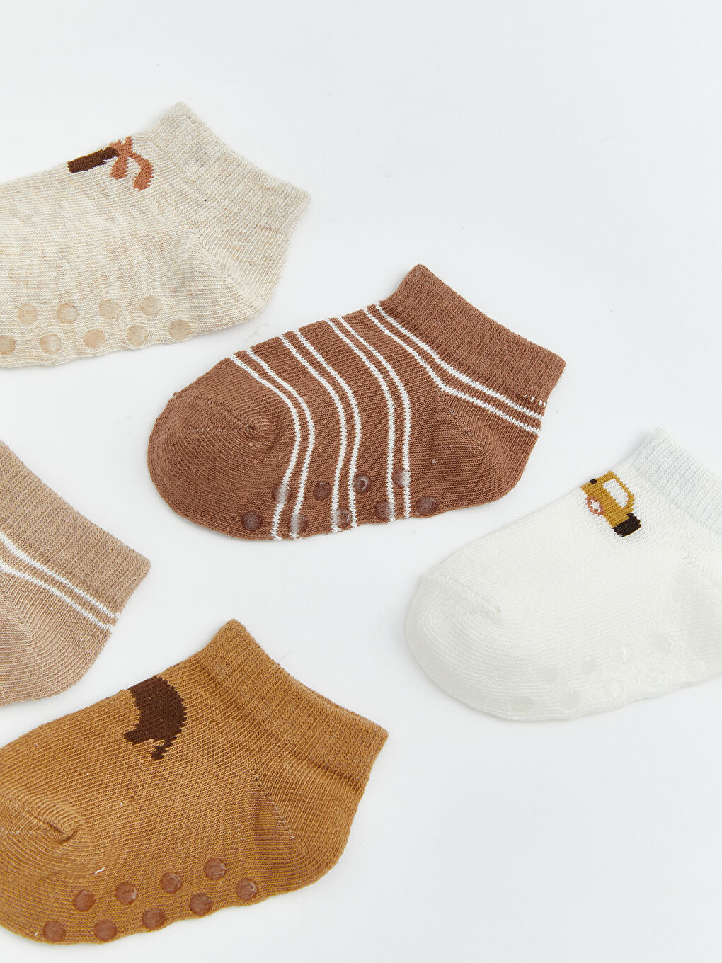 Patterned Baby Boys' 5-Pack Trainer Socks-3