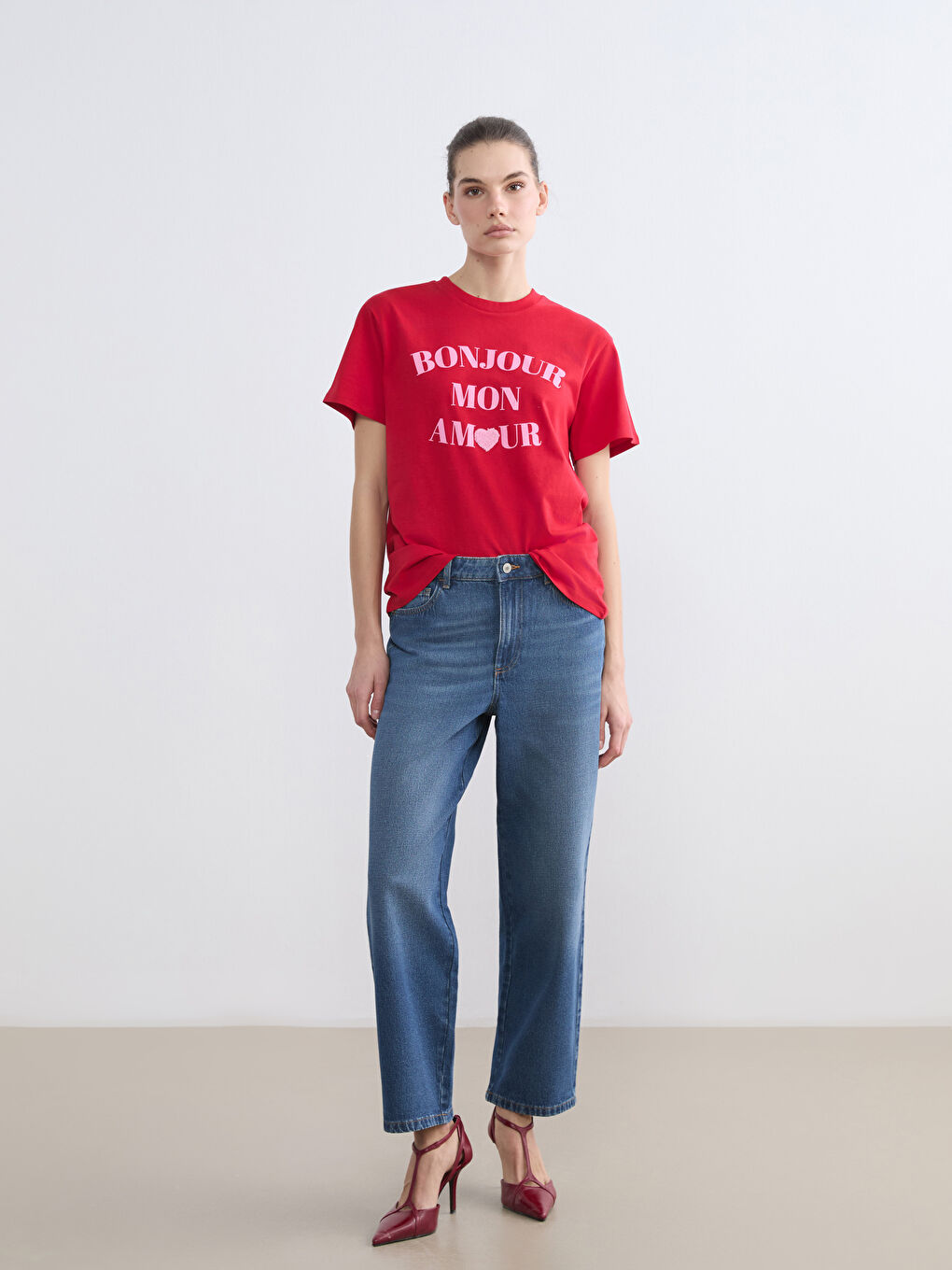 Frau ROT T-Shirt-1