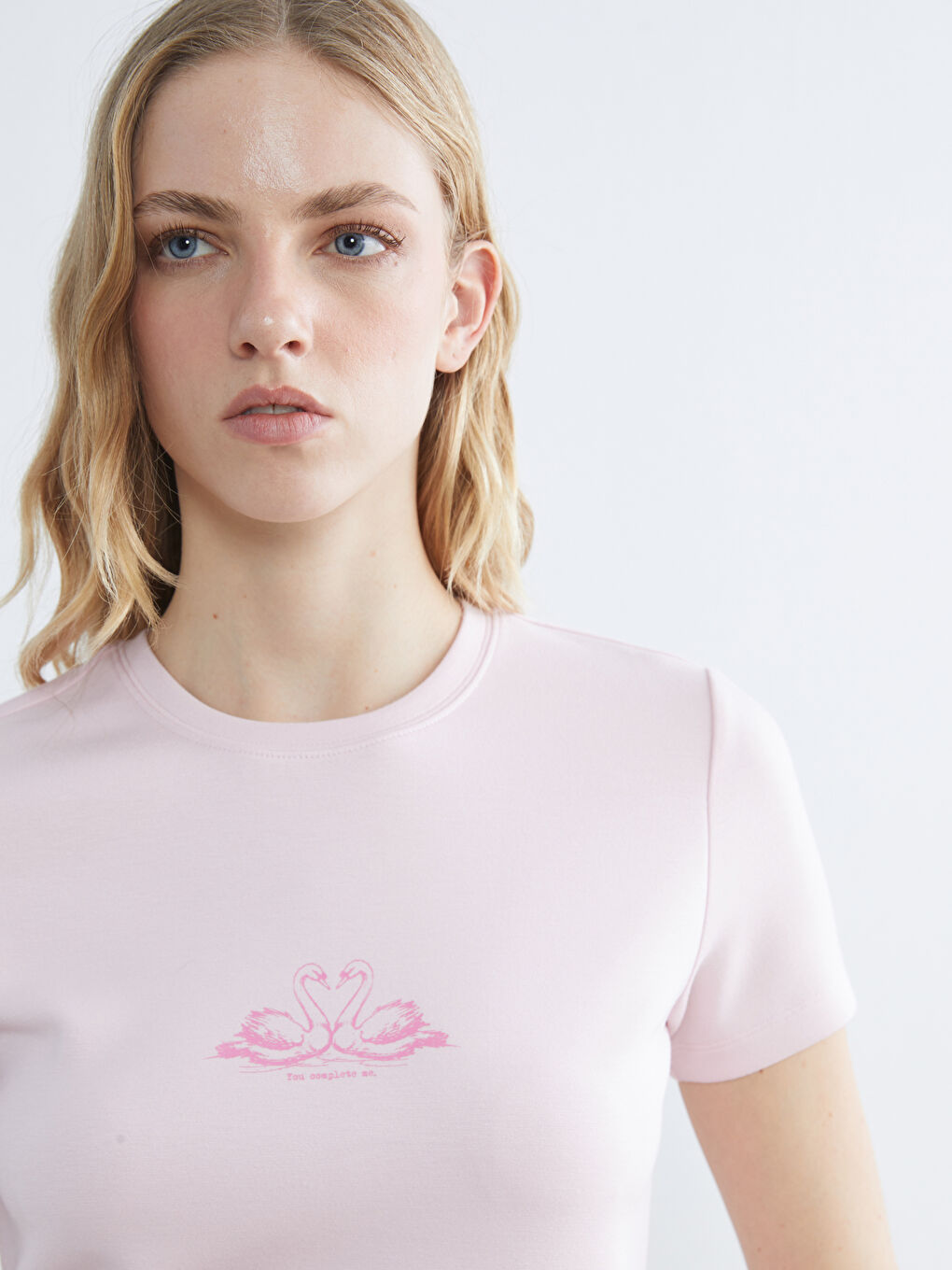 Crew Neck Printed Women's T-Shirt