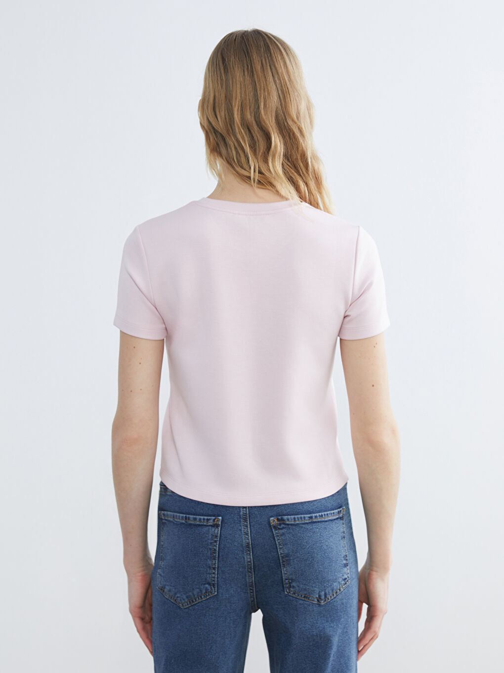 Crew Neck Printed Women's T-Shirt-3