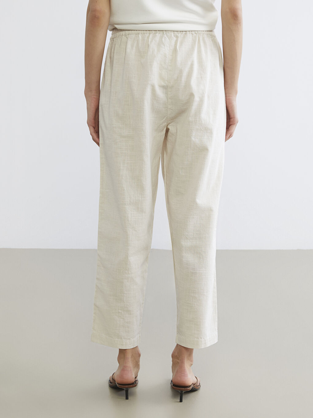 Women's Trousers with Elastic Waistband-3