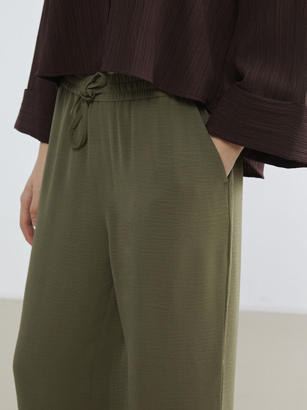 Женщины Зелёный Брюки-2