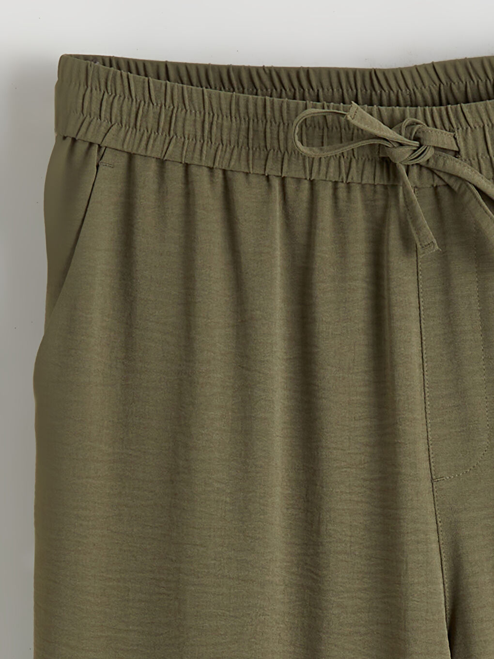 Женщины Зелёный Брюки-5