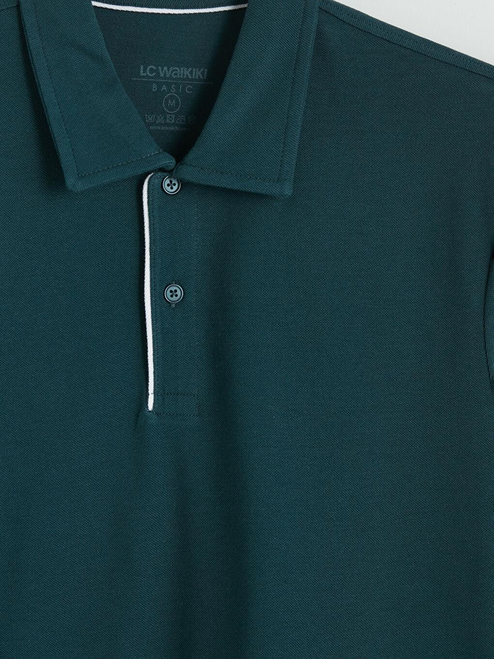 Petrol Polo Yaka Pike Erkek Tişört-2