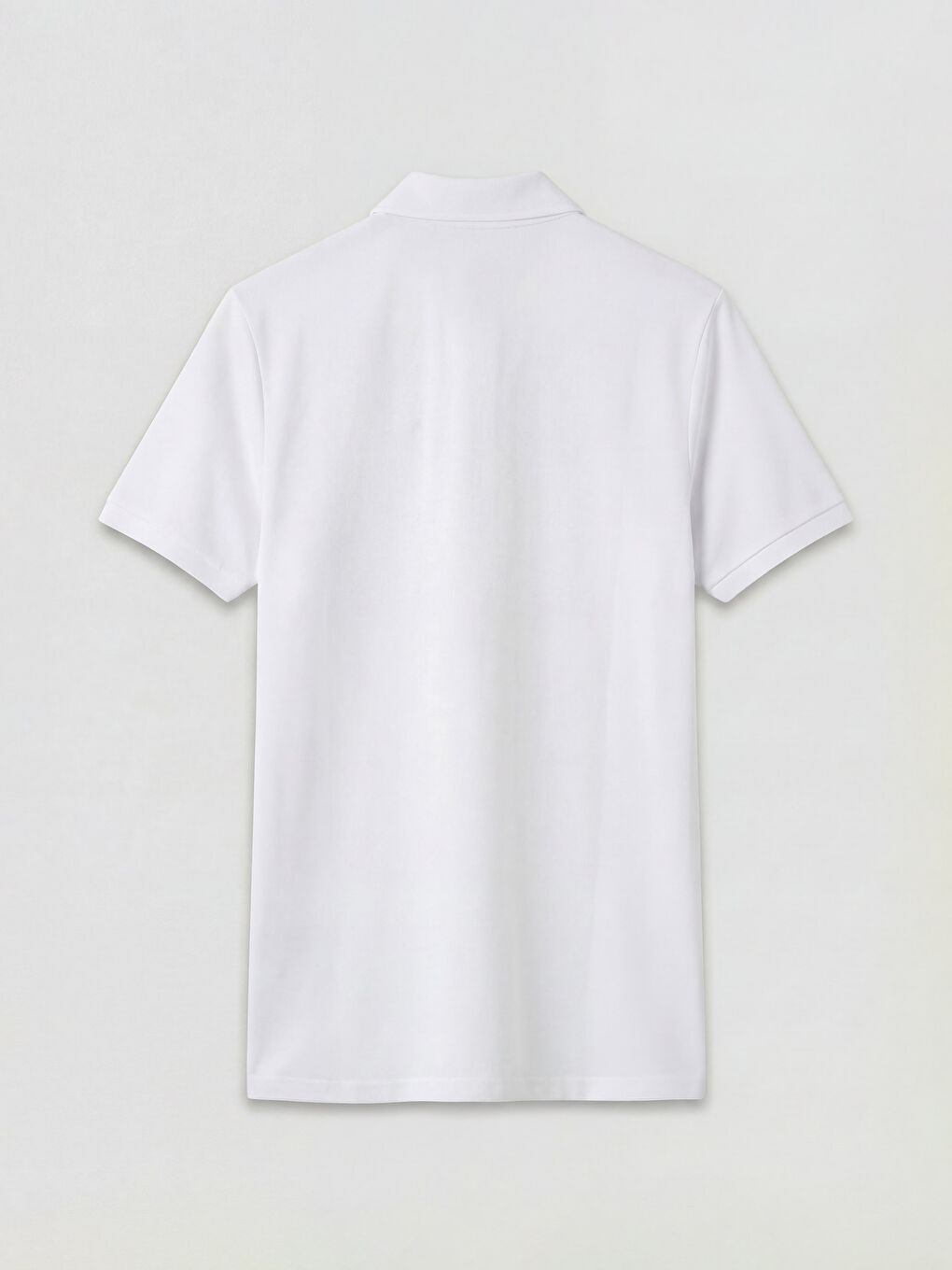 Beyaz Polo Yaka Pike Erkek Tişört-1