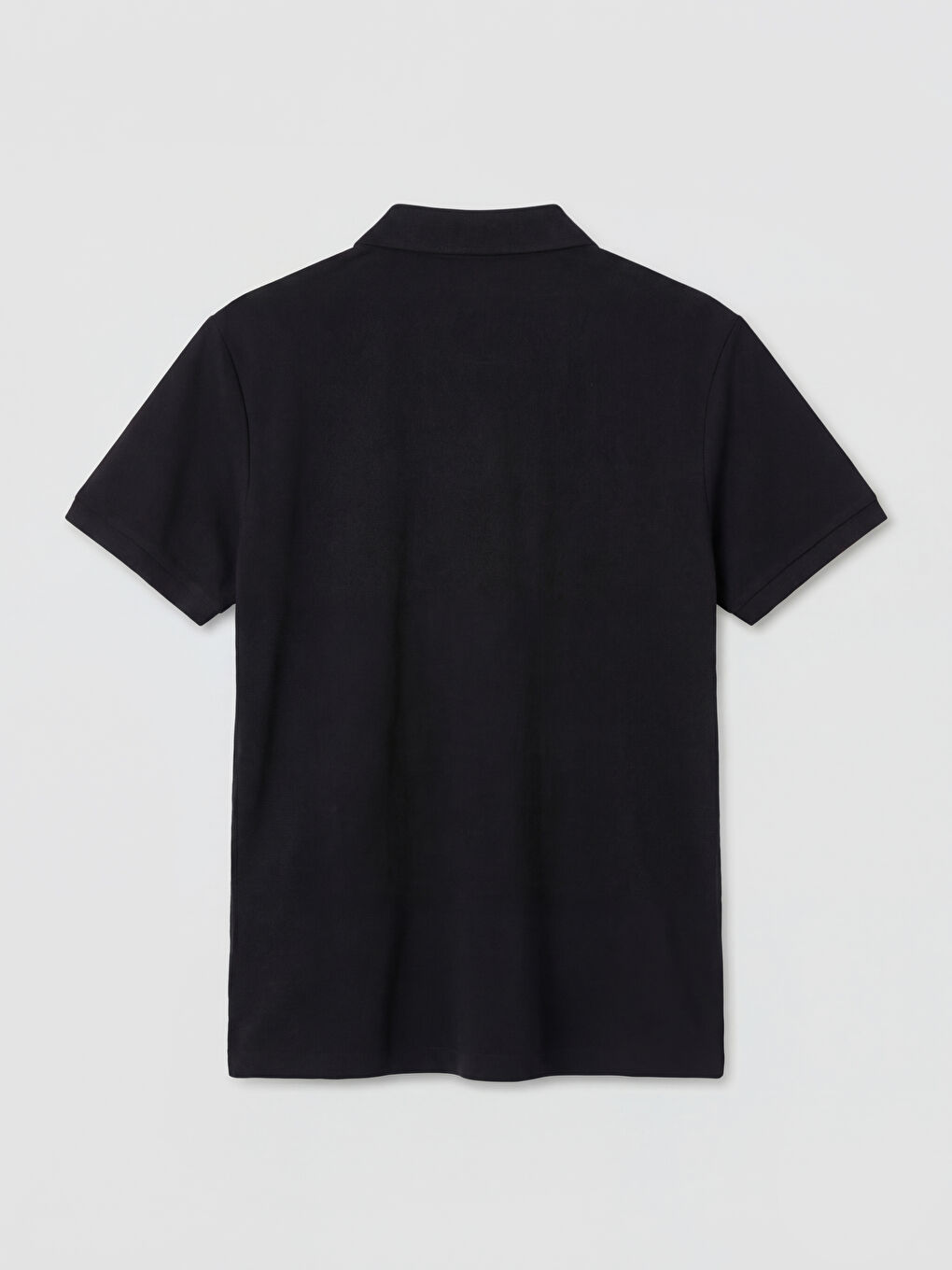 Siyah Polo Yaka Pike Erkek Tişört-1