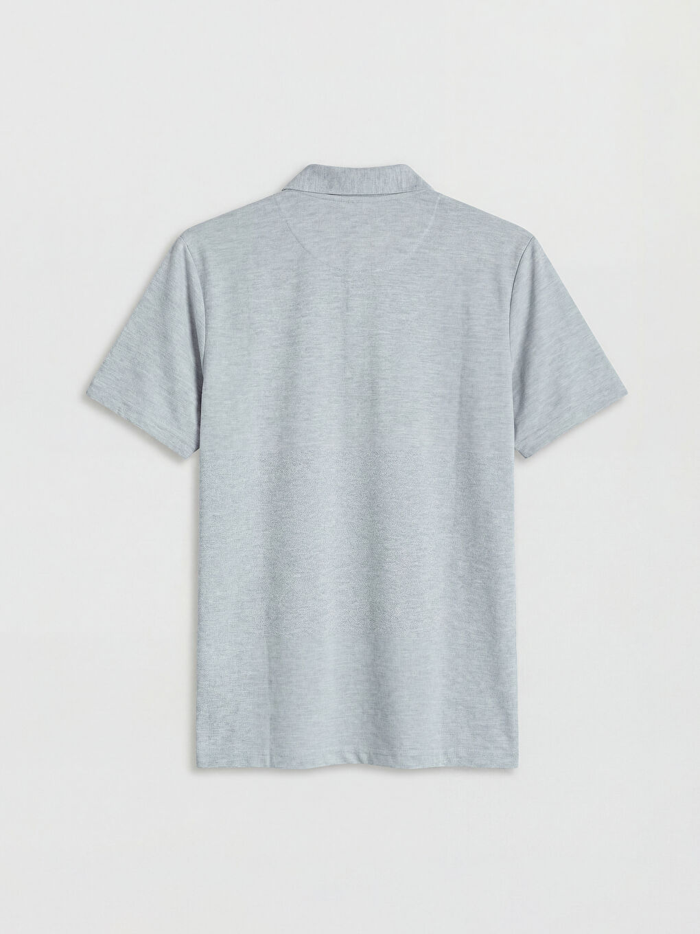 Gri Polo Yaka Pike Erkek Tişört-1