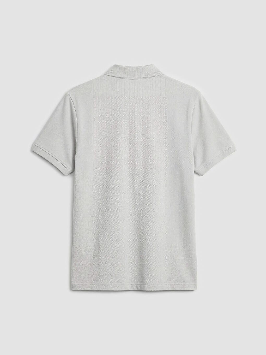 Gri Standart Fit Polo Yaka Penye Erkek Tişört-5