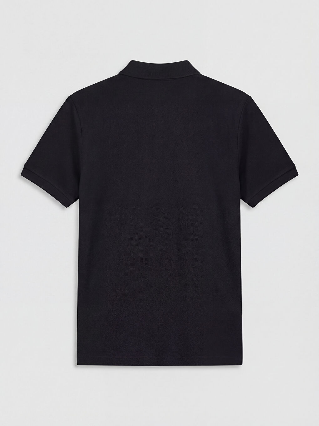 Siyah Polo Yaka Penye Erkek Tişört-5