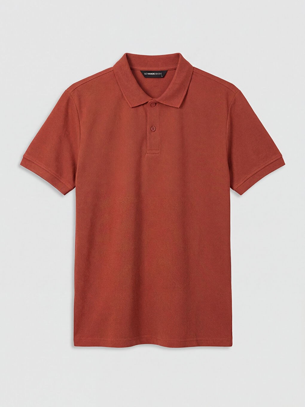 Kahverengi Standart Fit Polo Yaka Penye Erkek Tişört-4