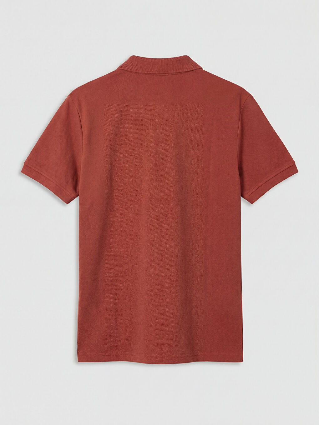 Kahverengi Standart Fit Polo Yaka Penye Erkek Tişört-5