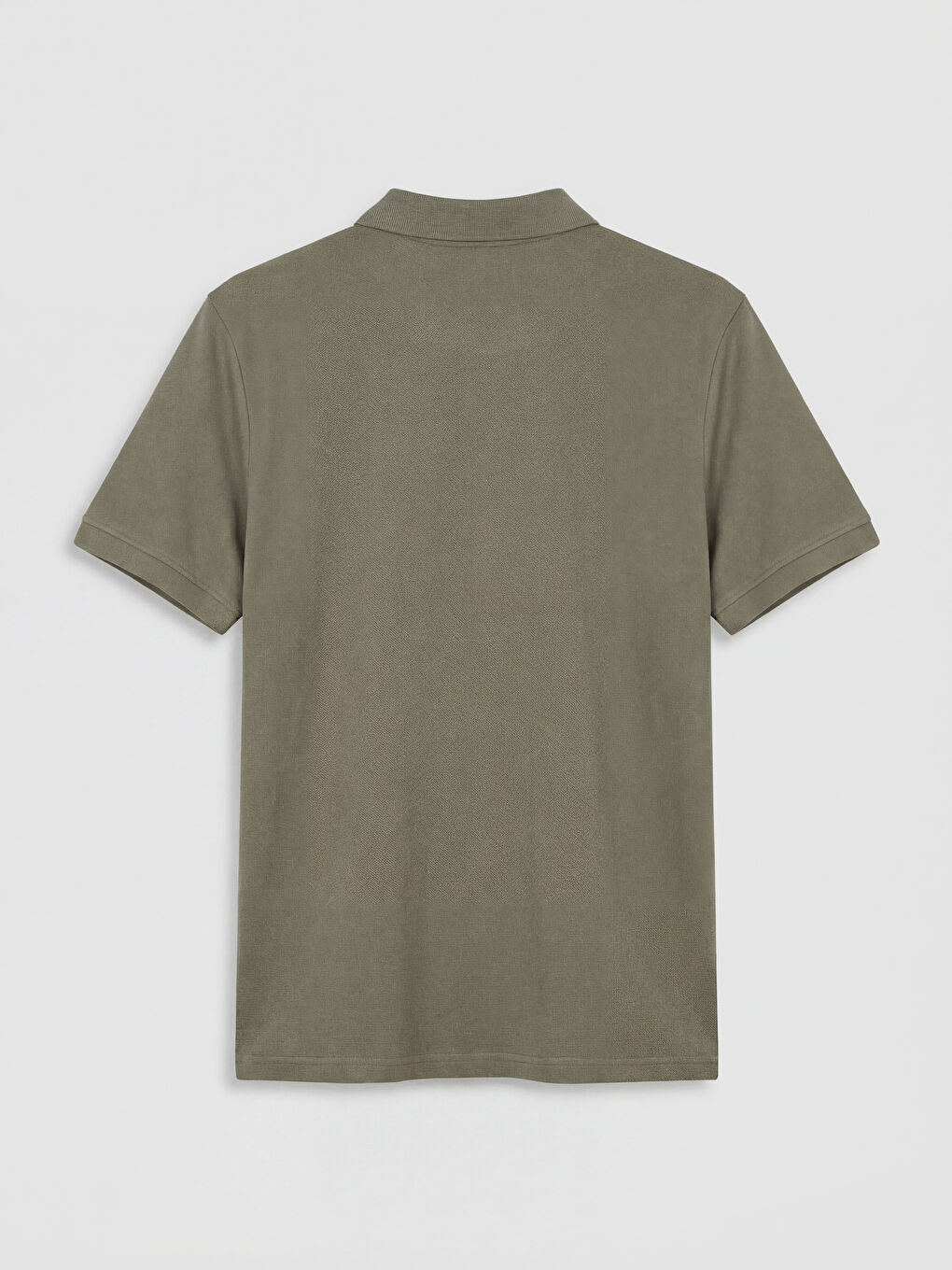 Haki Standart Fit Polo Yaka Penye Erkek Tişört-5