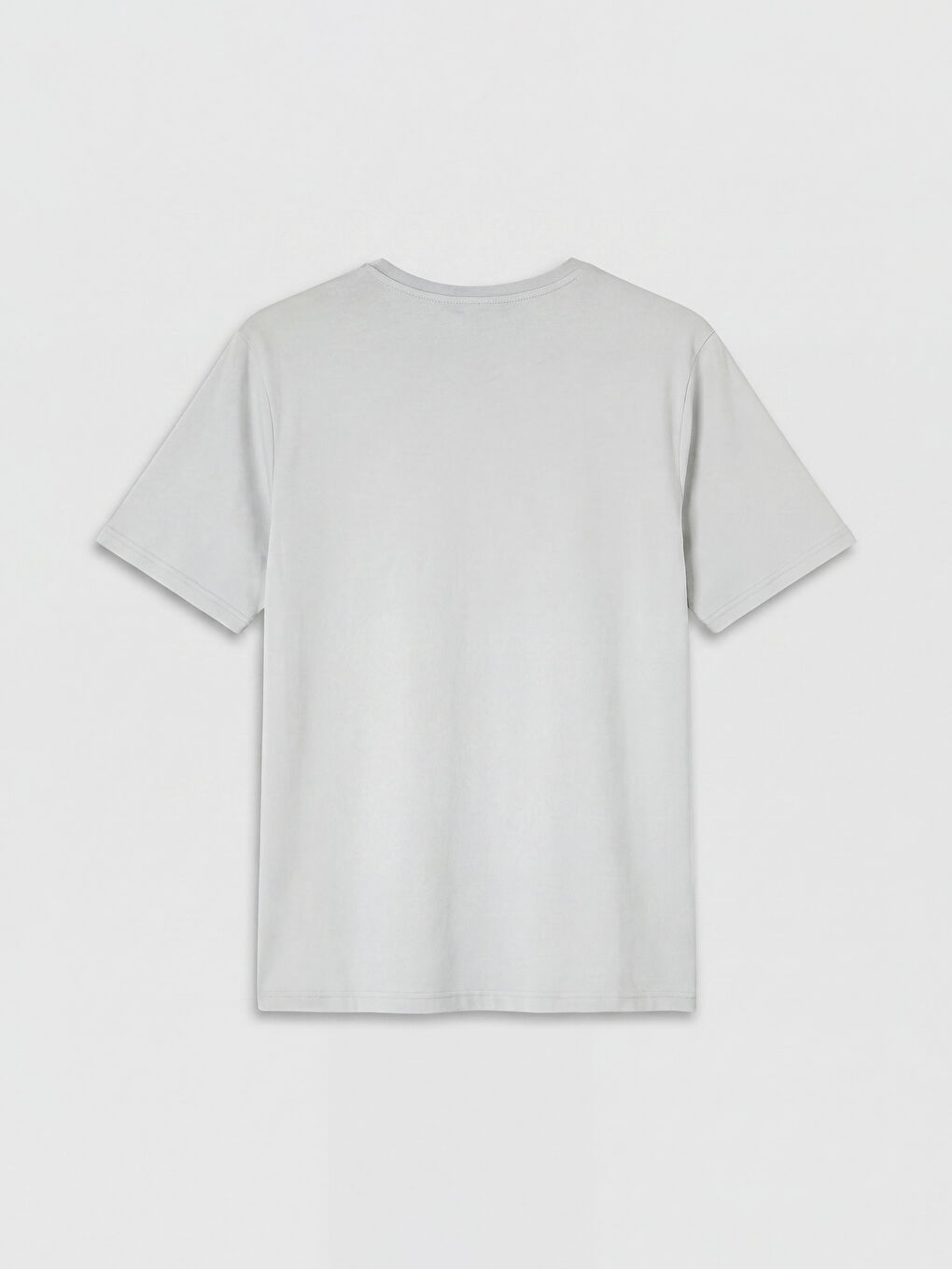 Gri Regular Fit Basic Erkek Dry Touch Tişört-1