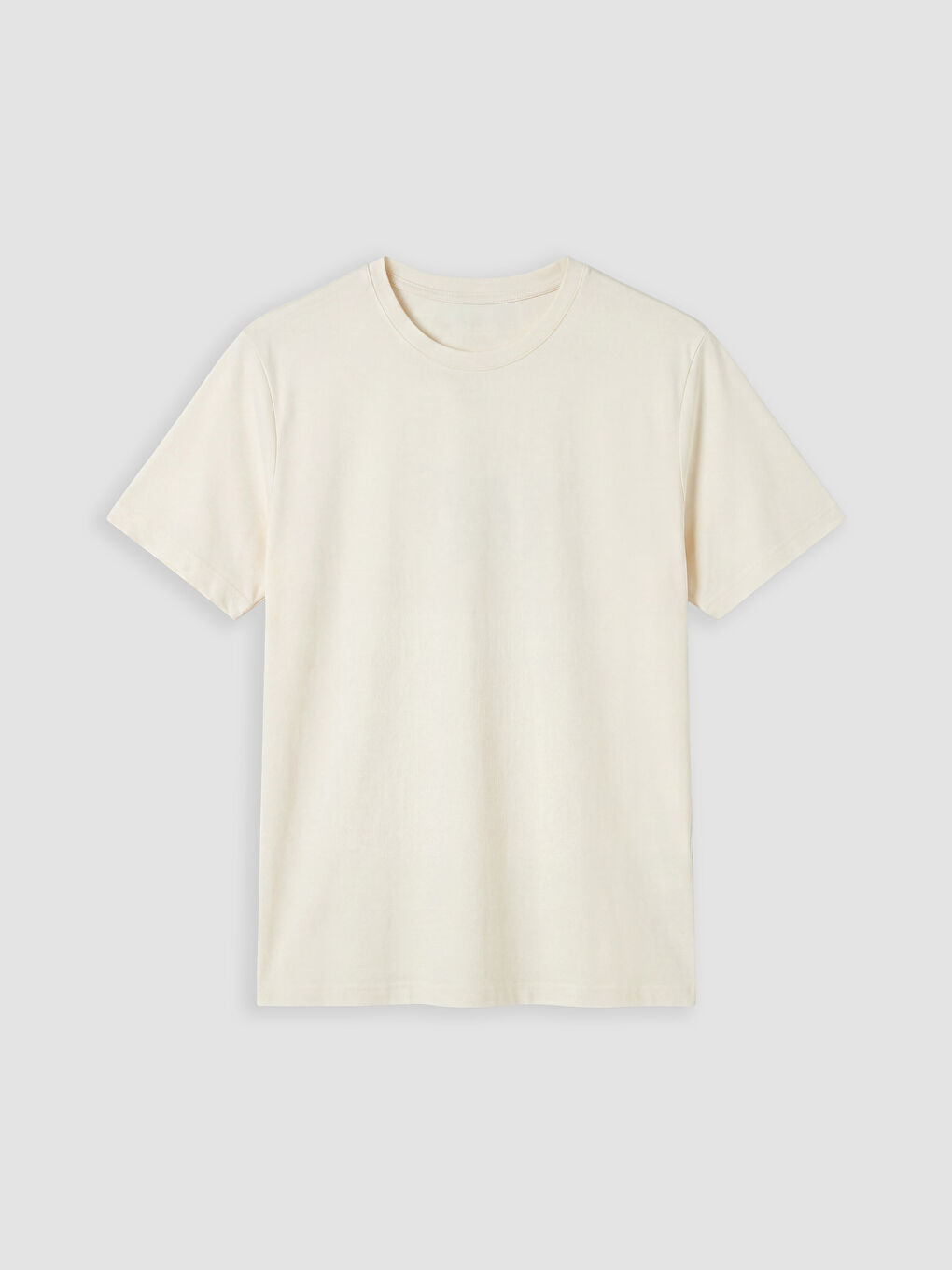 Bej Regular Fit Basic Erkek Dry Touch Tişört