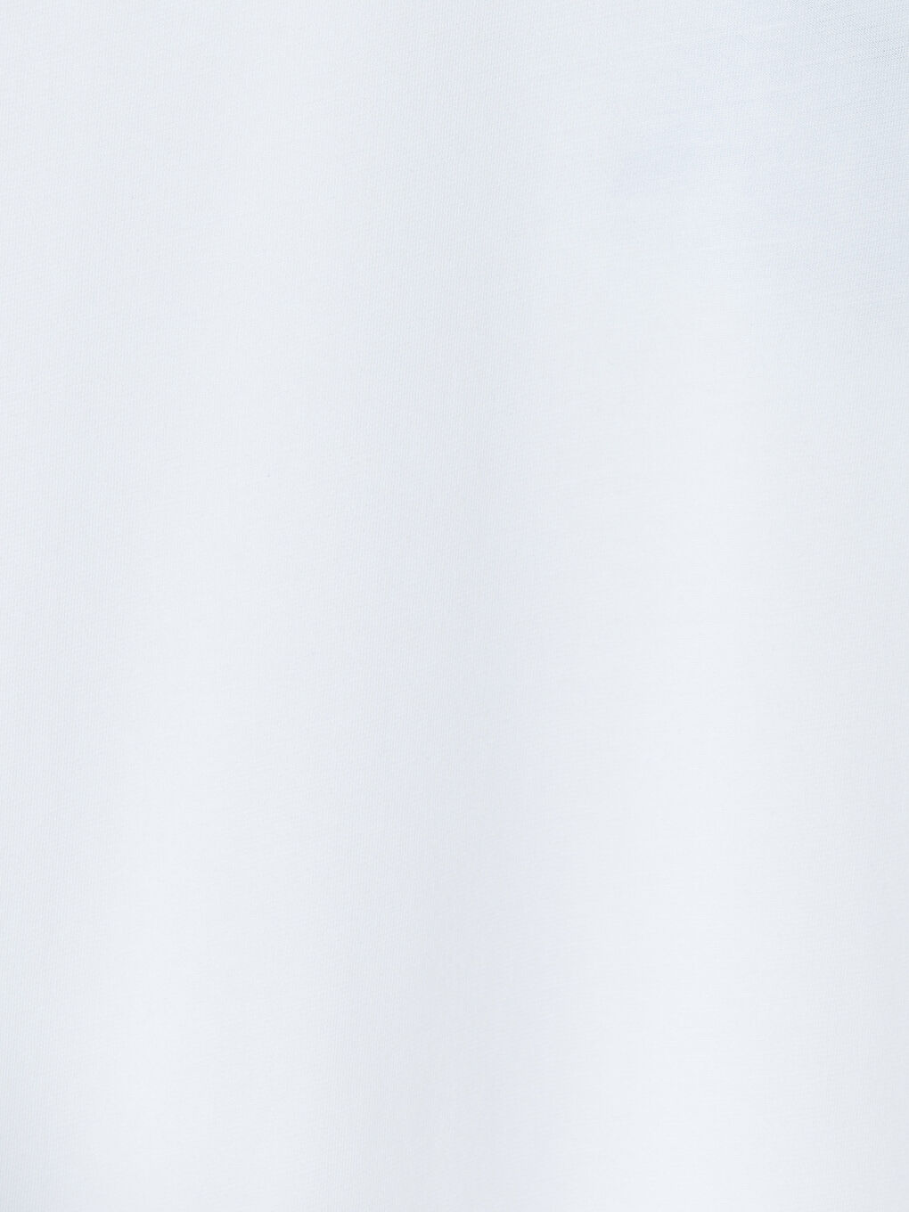 Beyaz Bisiklet Yaka Penye Erkek Tişört-2