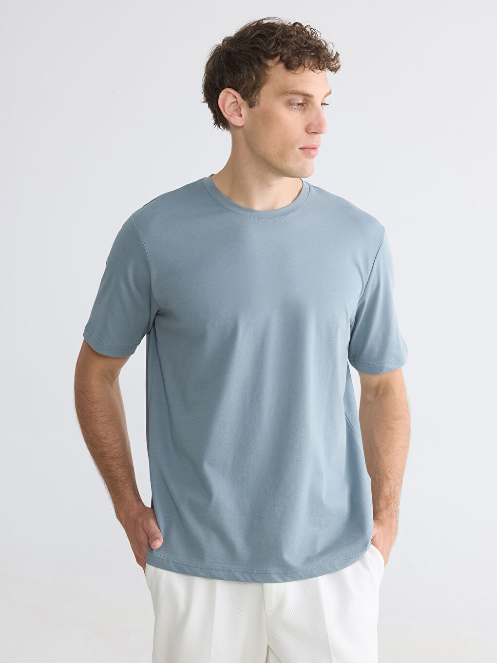 Regular Fit Basic Men's Dry Touch T-Shirt-1