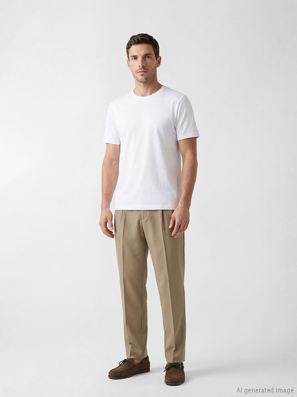 Beyaz Regular Fit Basic Erkek Dry Touch Tişört-1