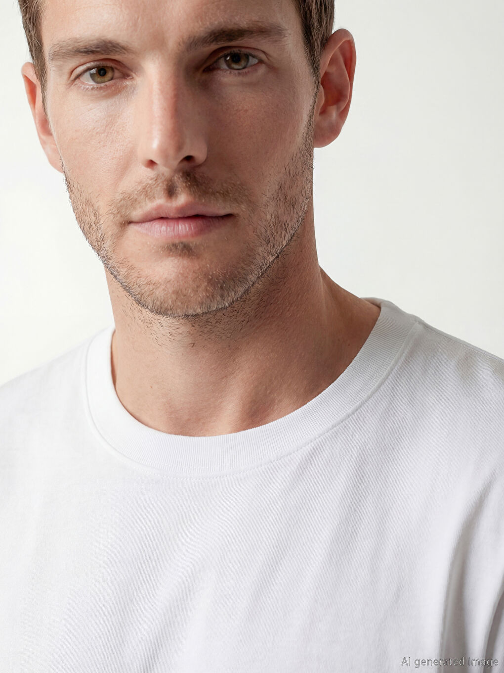 Beyaz Regular Fit Basic Erkek Dry Touch Tişört-2