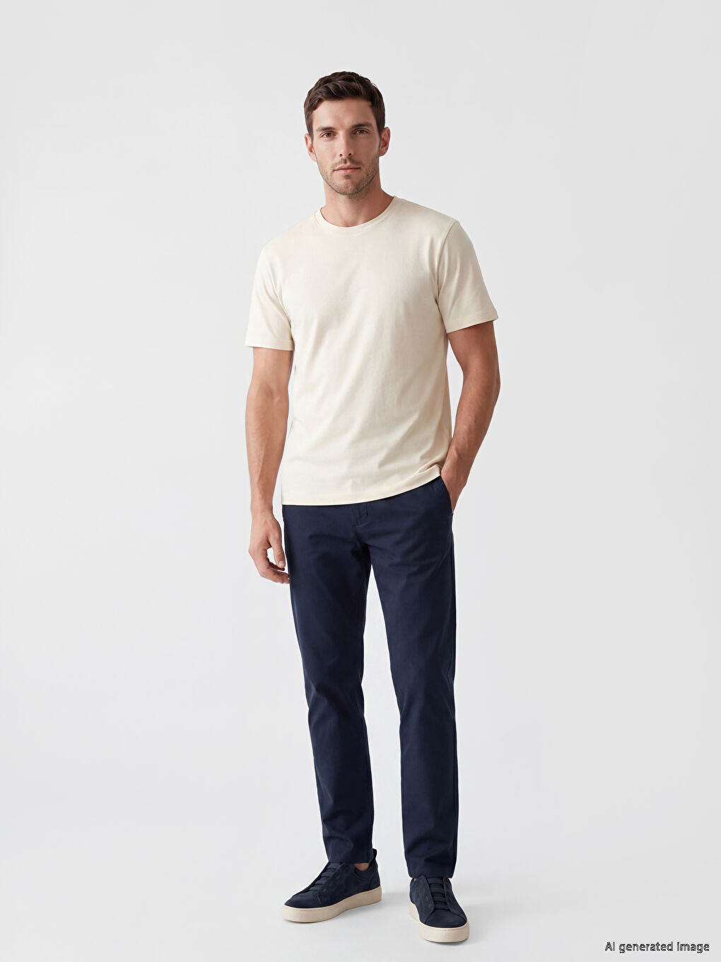 Regular Fit Basic Men's Dry Touch T-Shirt-1