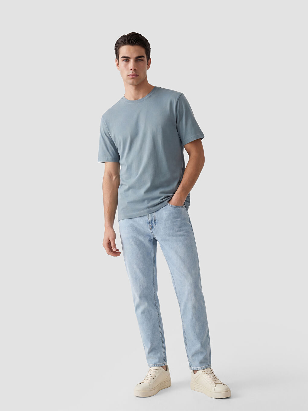 Regular Fit Basic Men's Dry Touch T-Shirt-2