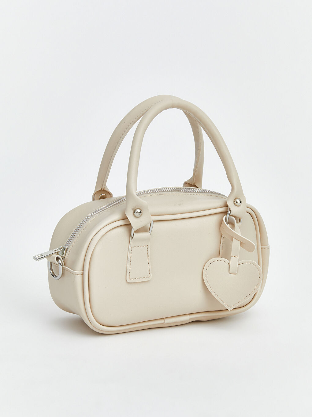 Ekru Deri Görünümlü Kız Çocuk Omuz Çantası-2