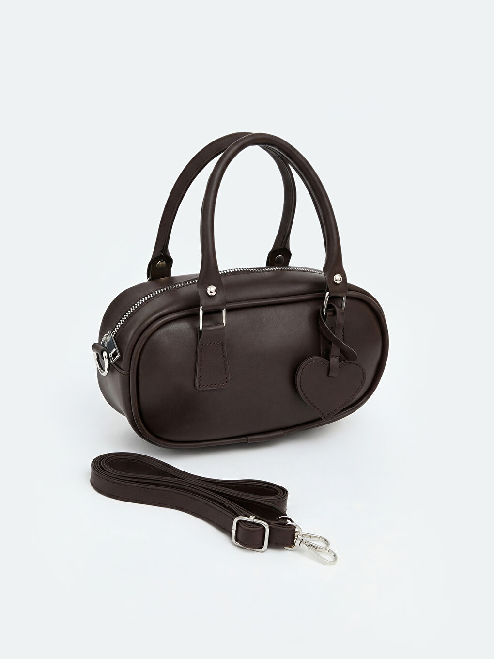 Kahverengi Deri Görünümlü Kız Çocuk Omuz Çantası-1