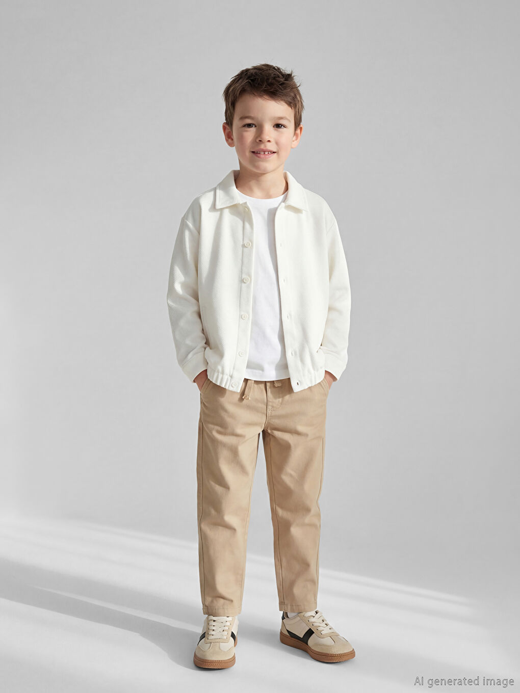 Bej Regular Fit Erkek Çocuk Pantolon