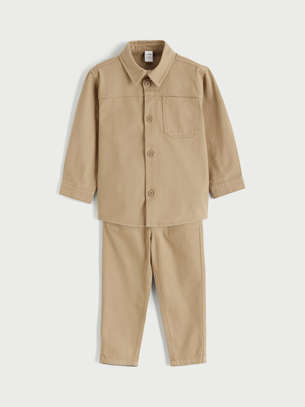 ბიჭებისთვის გაბარდინის პერანგი და შარვალი