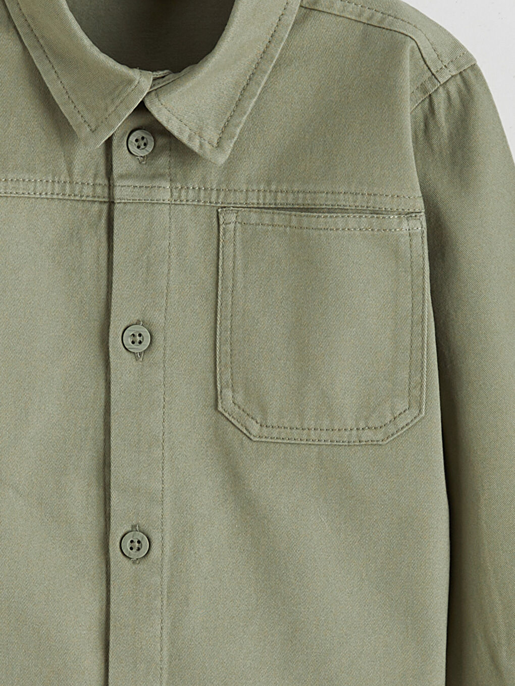 Yeşil Erkek Çocuk Gabardin Gömlek ve Pantolon-5