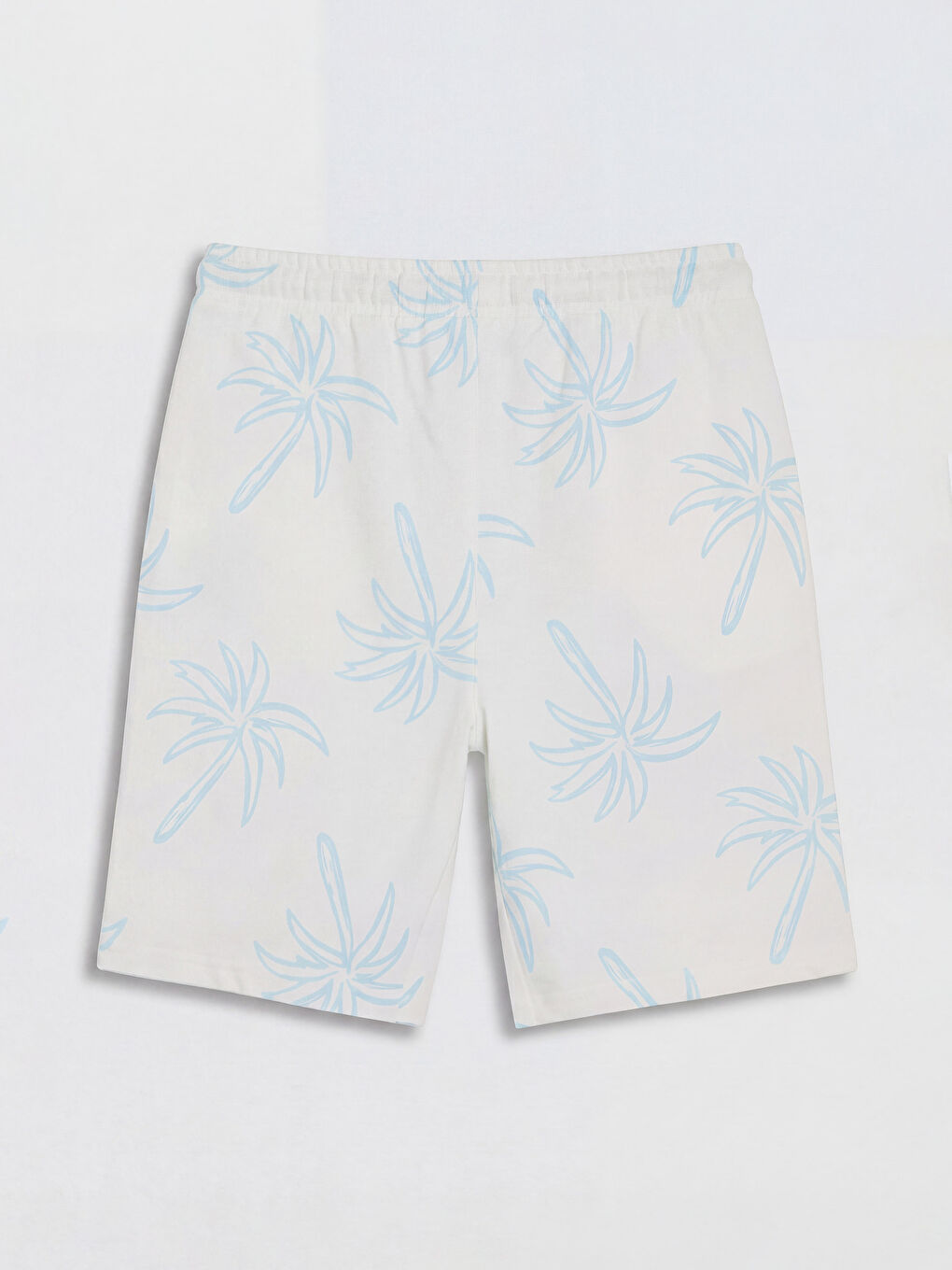 Turkuaz Beli Lastikli Erkek Çocuk Baskılı Şort-1