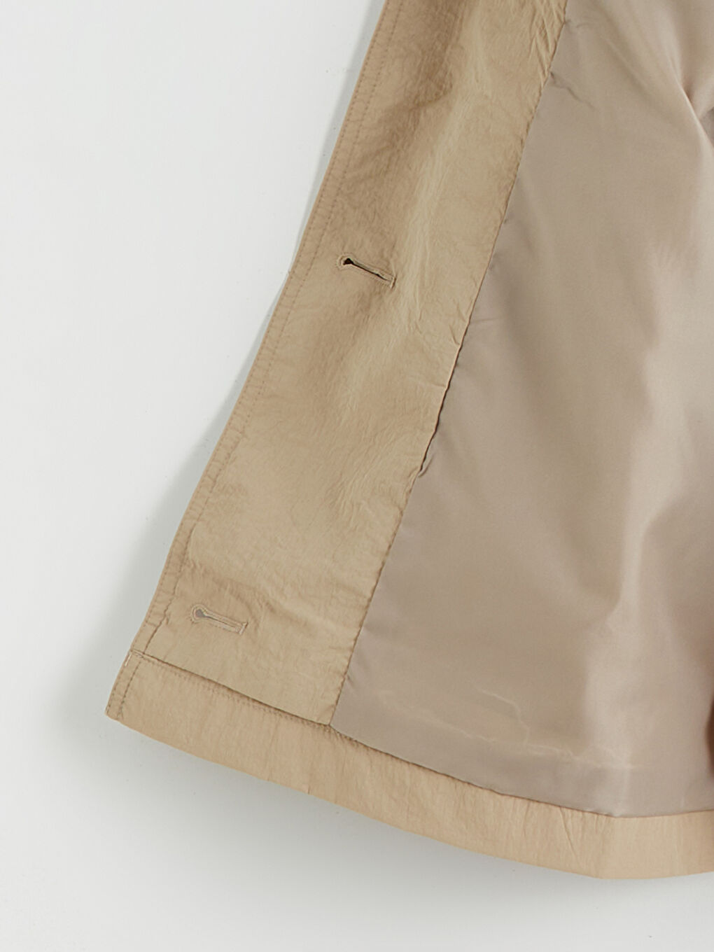 Bej Gömlek Yaka Kadın Ceket-7