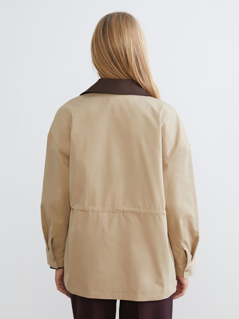 Ženska jakna sa somotskim okovratnikom-4