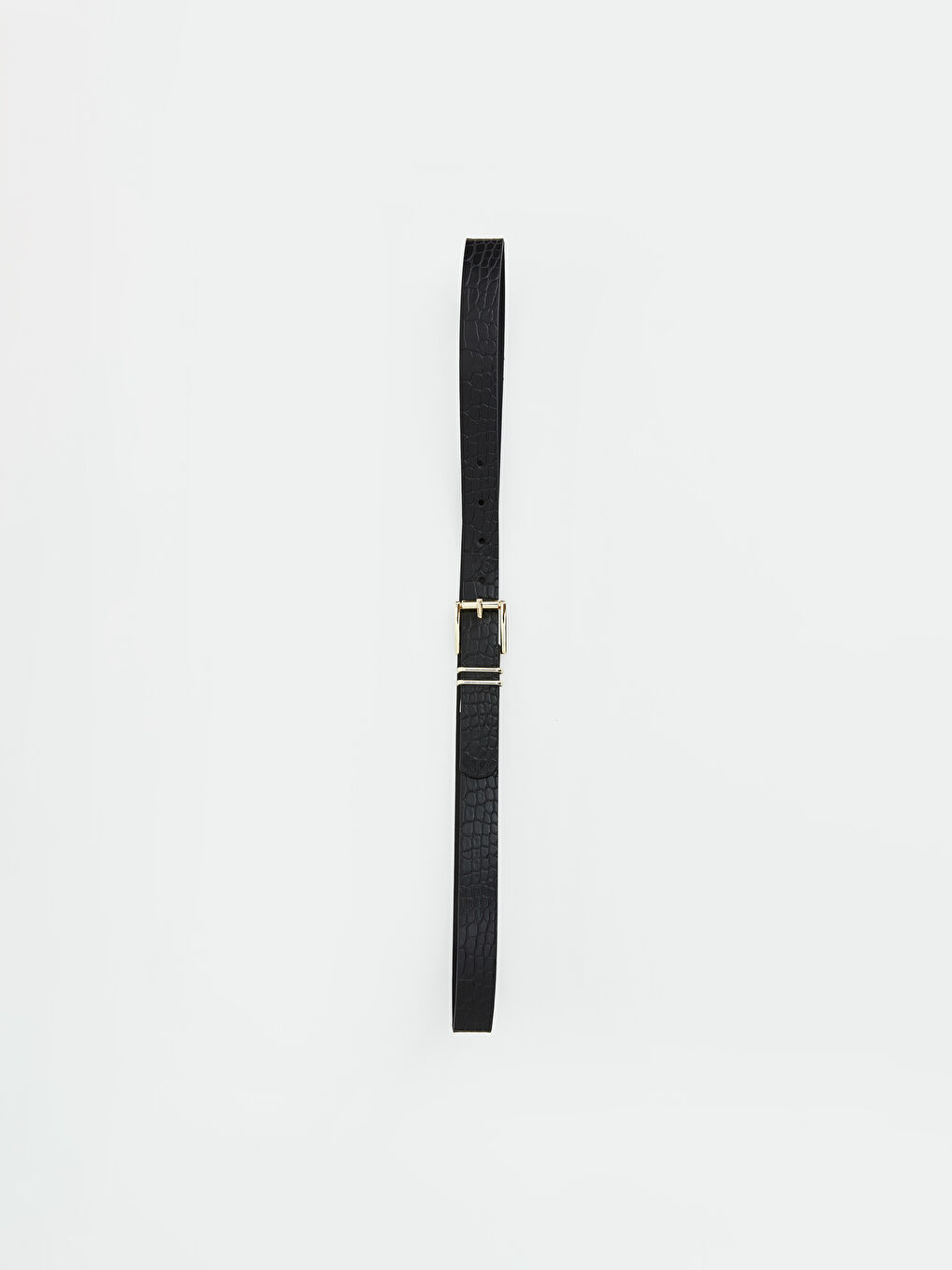 Kahverengi Kroko Desenli Kadın Kemer 2'li-1