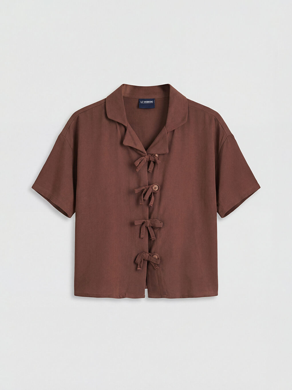 Chemise et Pantalon Fille avec Détail Nœud-1