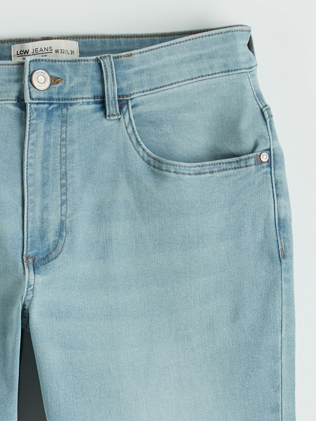 Мужчины Индиго Джинсы-4