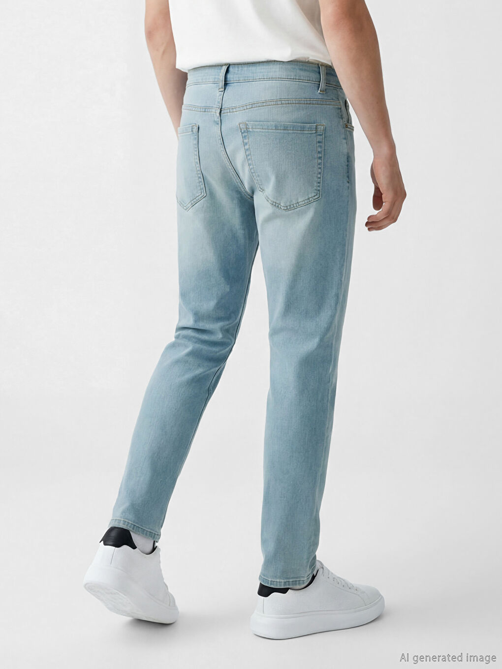Мужчины Индиго Джинсы-2