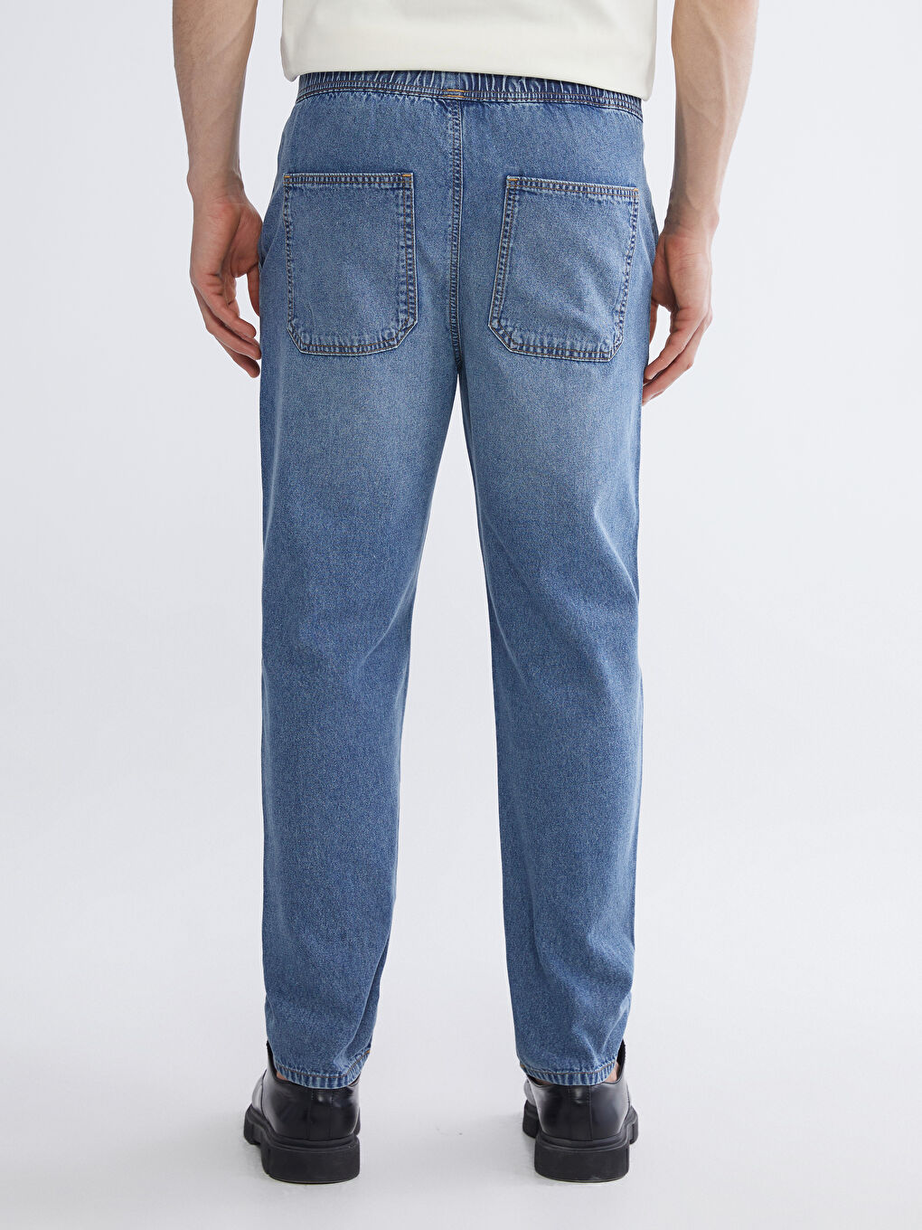 მამაკაცები მუქი ლურჯი ჯინსი-3