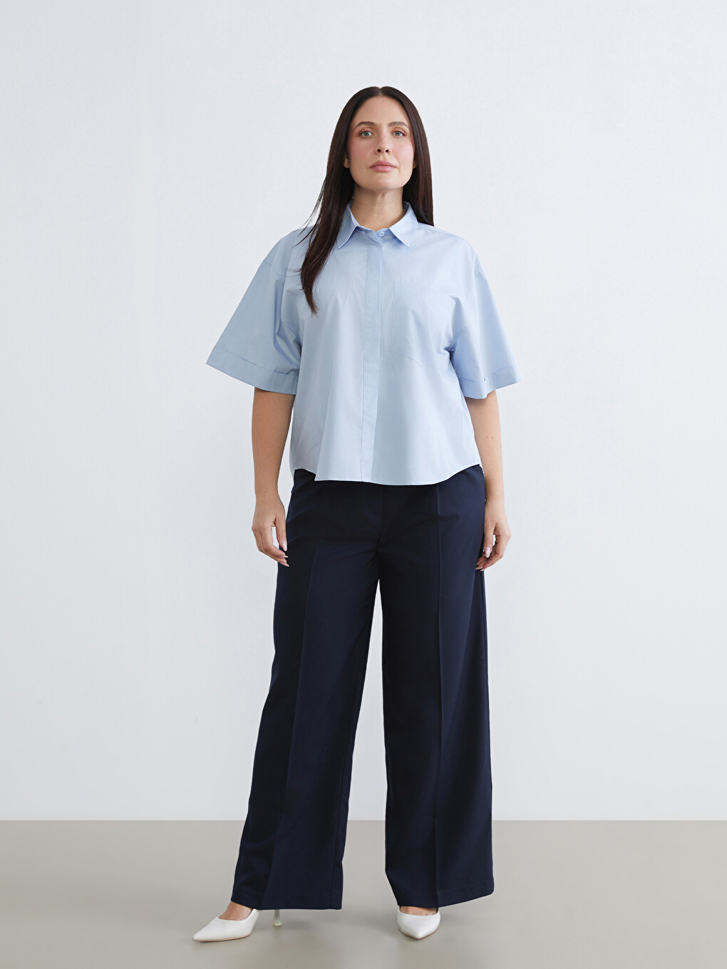 Oversize Poplin Women's Shirt-1