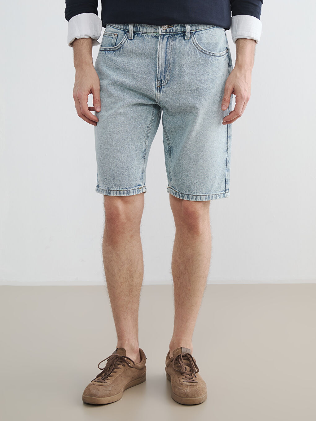 Man INDIGO Denim Shorts-1