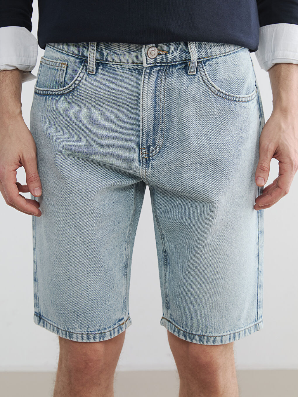 Man INDIGO Denim Shorts-2