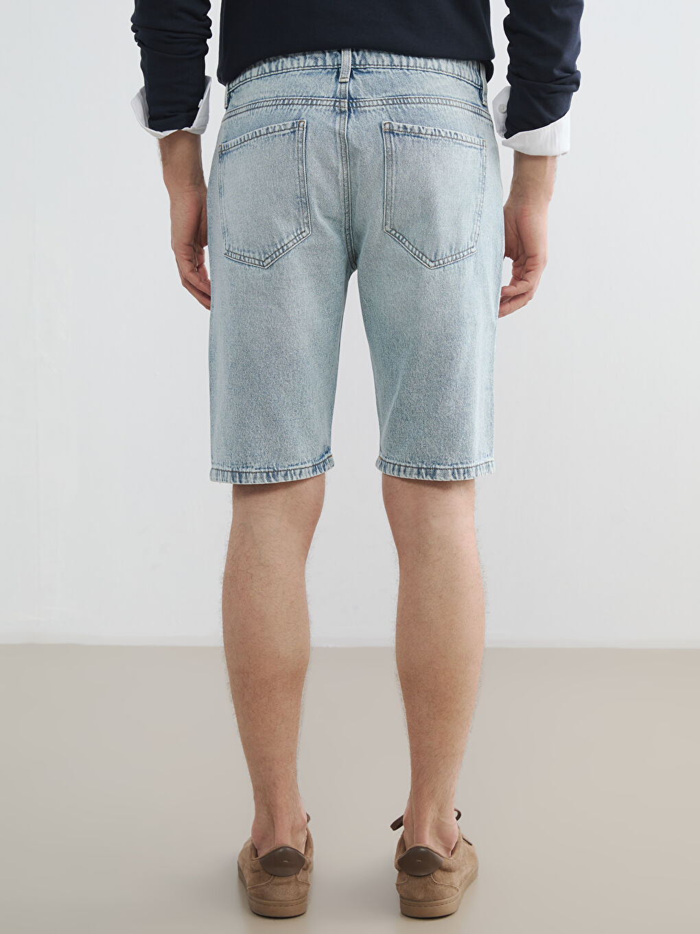 Man INDIGO Denim Shorts-3
