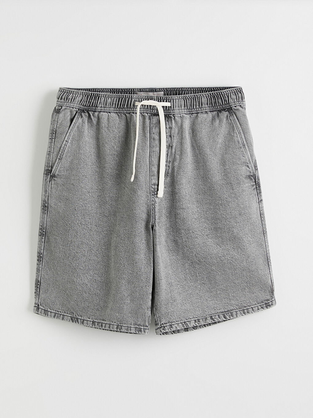 Man GREY Denim Shorts-4