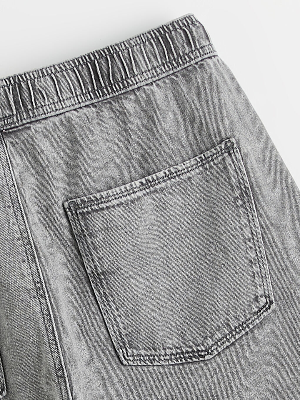 Man GREY Denim Shorts-5