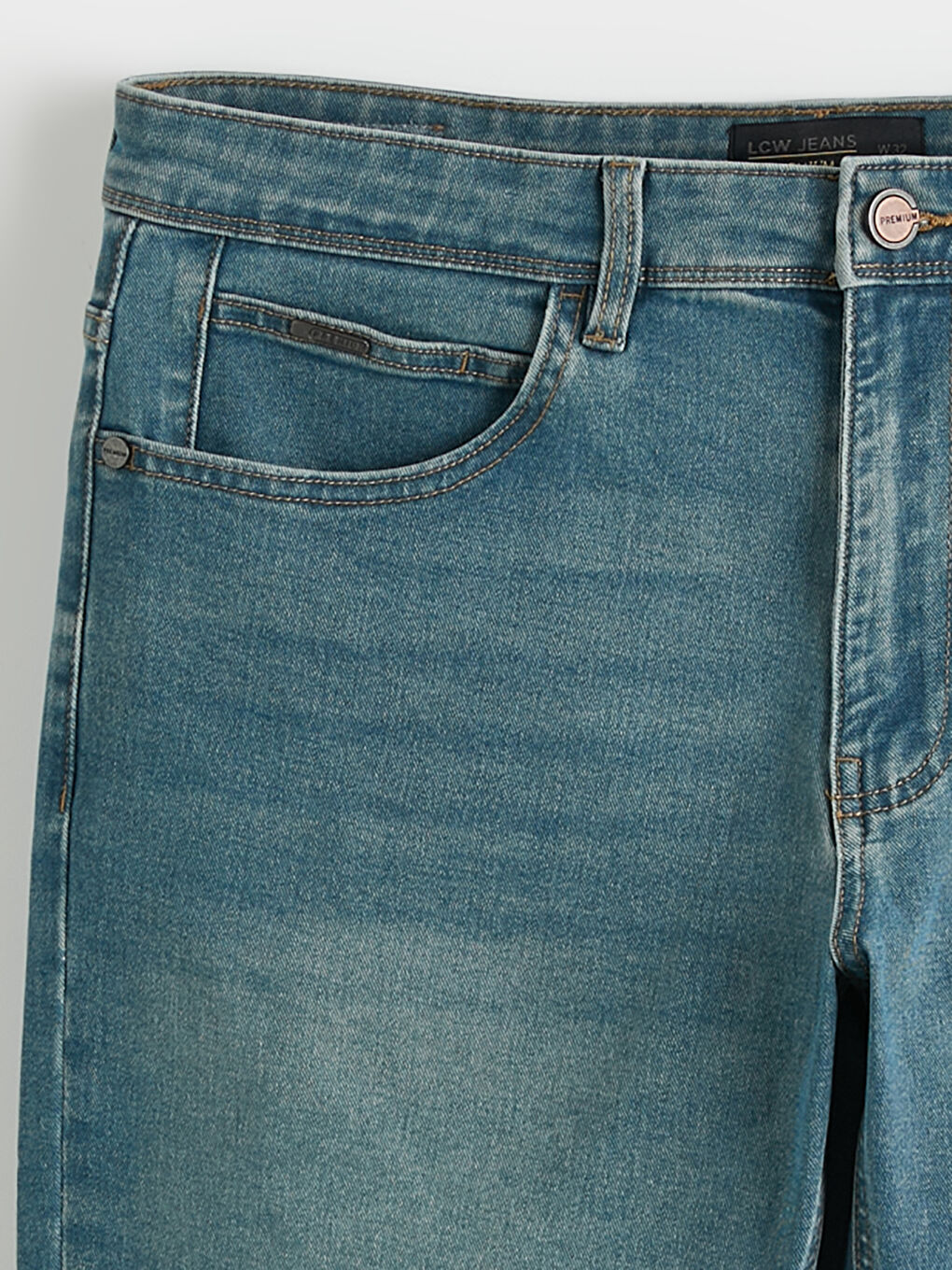 Man GREEN Denim Shorts-6