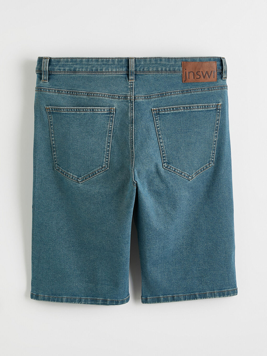 Man GREEN Denim Shorts-7