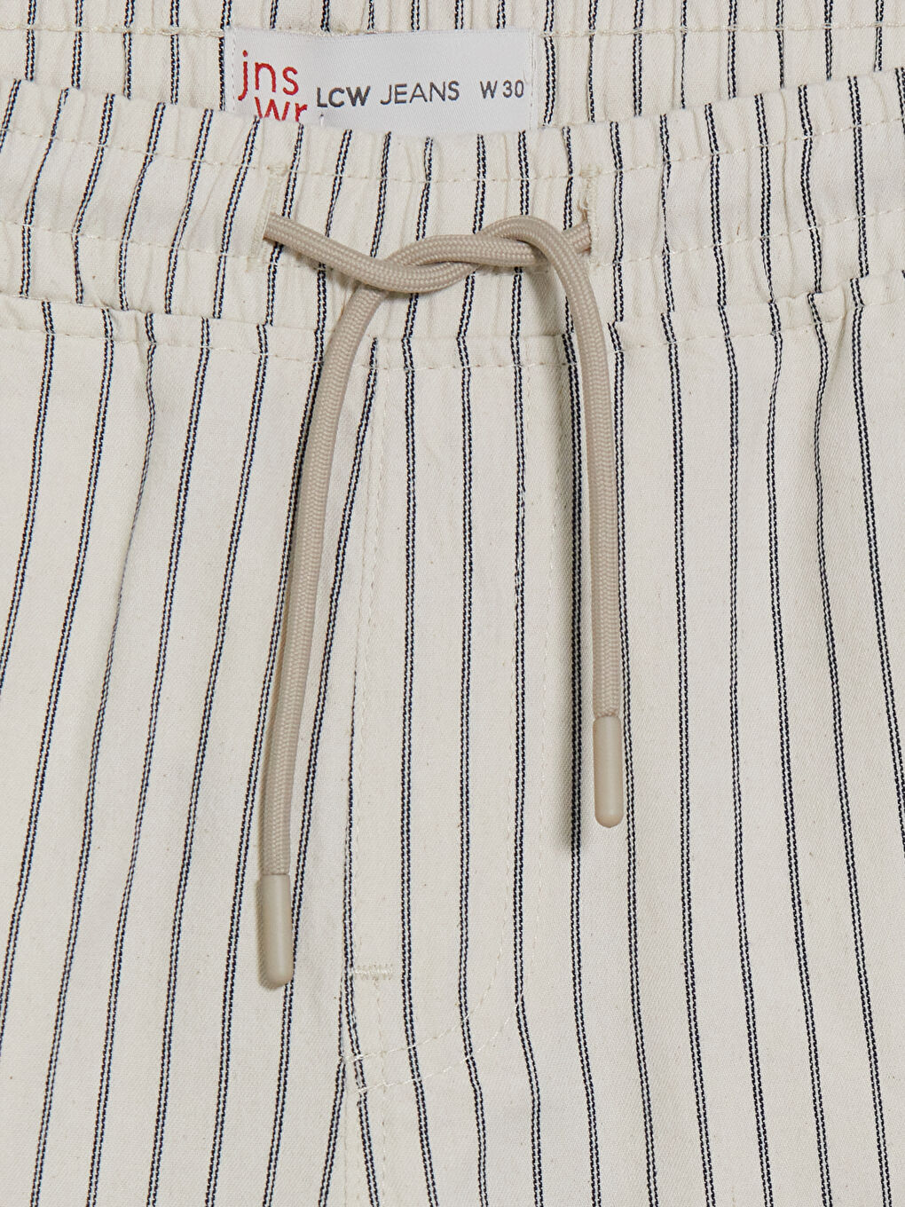 Ekru Loose Fit Erkek Jean Şort-1