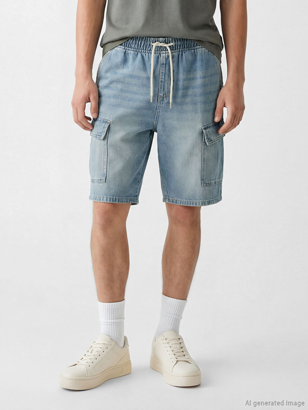 Man INDIGO Denim Shorts-1