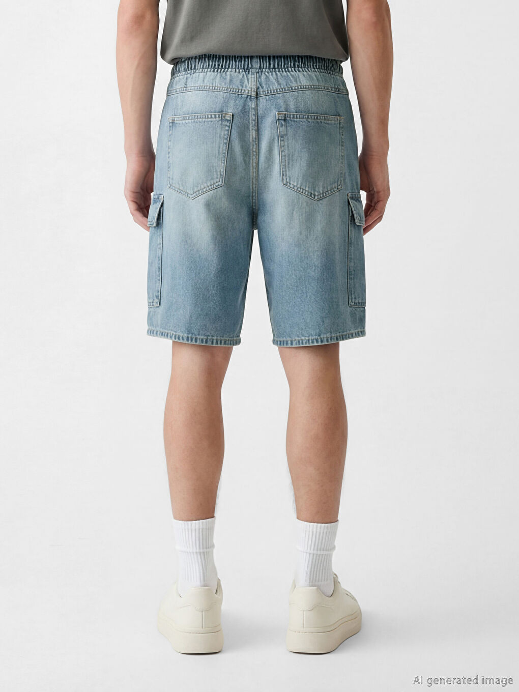 Man INDIGO Denim Shorts-2