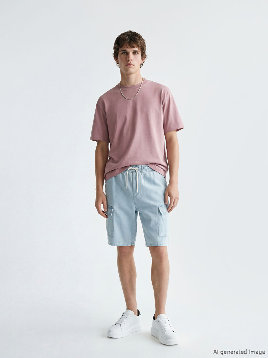 Regular Fit Cargo Pocket Men's Denim Shorts